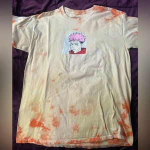 Jujutsu Kaisen, Itadori marble orange and white T-Shirt